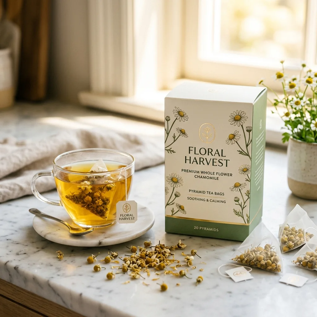 Pure Chamomile Tea Bags (Whole Flower Pyramids)